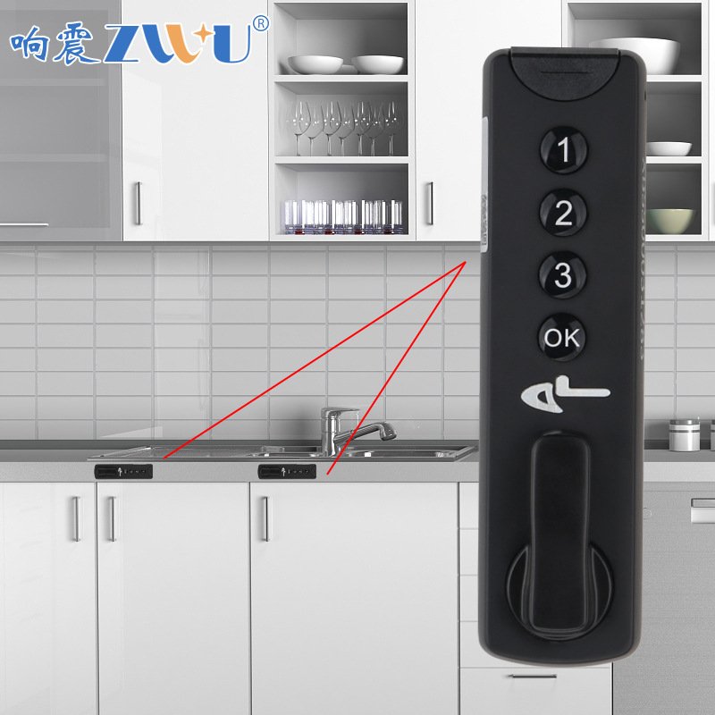 办公桌抽屉密码锁储物柜家用柜门文件柜铁皮柜锁锁更衣柜信箱鞋柜