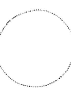 纯钛材质链子项链 玻珠链 狗牌吊坠链子不生锈简约时尚轻便钛合金