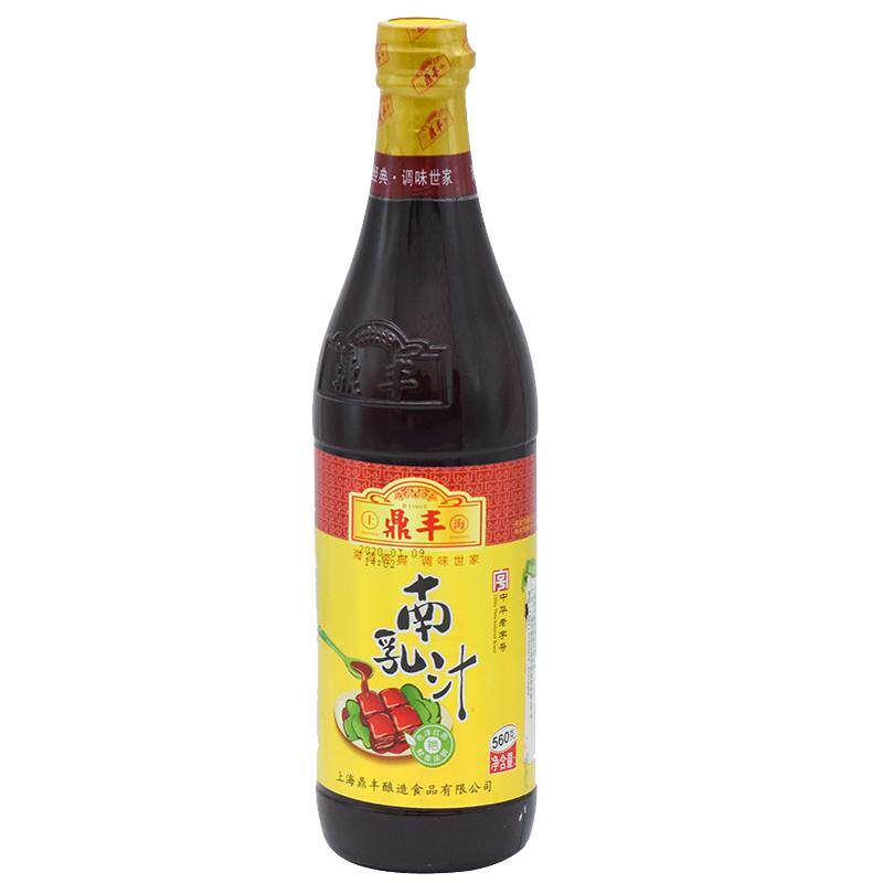 上海鼎丰南乳汁560g瓶装腐乳汁红腐豆腐乳红烧肉炖肉东坡肉调味料