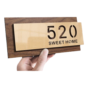 2026年新款门牌号定制高级感轻奢创意家用入户房间号码牌公司办公室民宿包厢房号酒店客房亚克力标识牌子订制