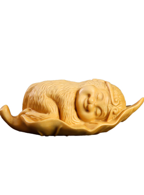 黄杨木雕刻孙悟空文玩手把件