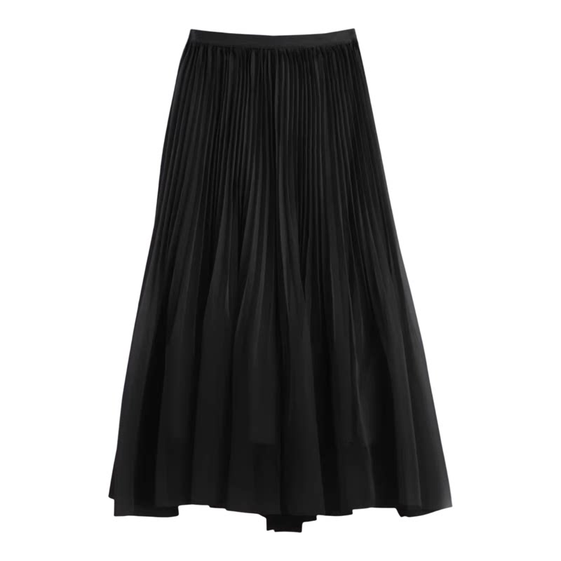 2026夏季新款气质百搭网纱百褶半身裙高腰显瘦a字蓬蓬仙女裙中长