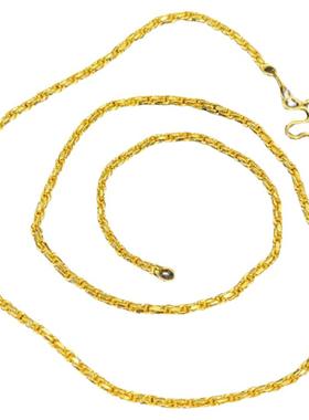 沙金不掉色女项链金素链锁骨链潮