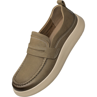 ZRO零度男鞋休闲皮鞋2026春季新款男士轻盈舒适复古时尚真皮鞋子