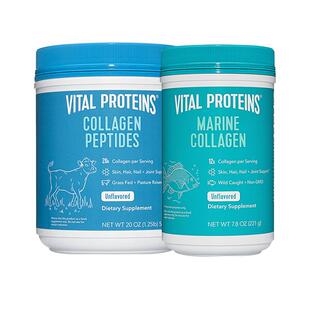 组合Vital Proteins雀巢大蓝罐深海鱼胶原蛋白肽粉小分子美国进口