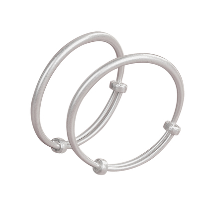 滇庆堂足银999儿童手镯对镯