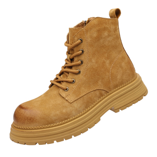 真皮马丁靴男鞋中帮皮靴高帮鞋皮鞋厚底工装靴冬季加绒棉鞋男靴子