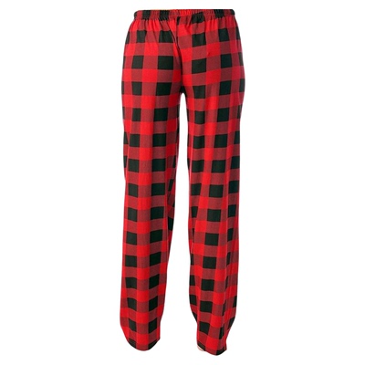 格子抽绳阔腿裤休闲裤