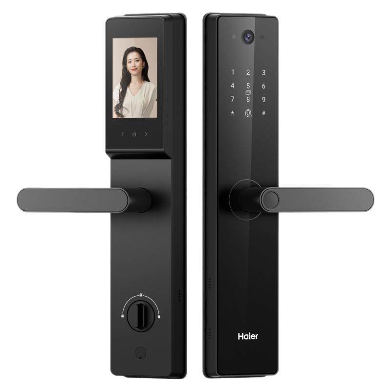 海尔家用入户智能门锁指纹锁防盗门密码锁电子猫眼感应锁V17Pro