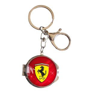 随身MINI化妆镜汽车标LOGO女生双面折叠小镜子钥匙扣企业定制标识