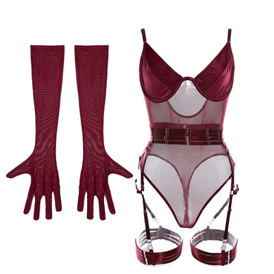 SoftRomance安可拉红性感连体衣