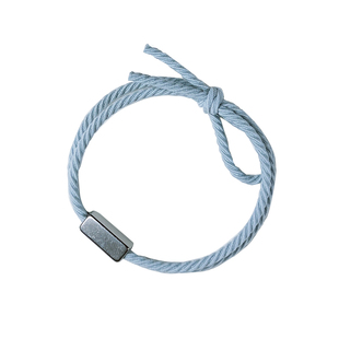 定制刻字情侣手链感应相吸一对小皮筋姓名异地恋送男朋友礼物手环