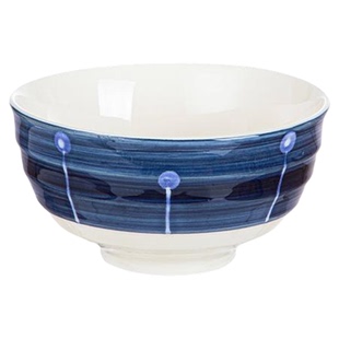 霜山瓷碗日式釉下彩蓝点点系列米饭碗家用汤碗甜品碗耐高温可微波