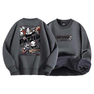 羊羔绒卫衣hipanda套头潮