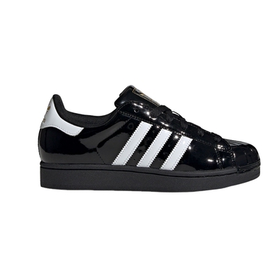 adidas阿迪达斯三叶草亮面贝壳头秋冬女SUPERSTAR II板鞋JS4009