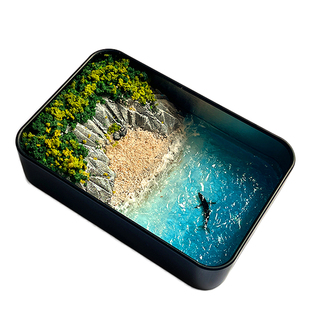 微缩山海洋鲸鱼造景模型创意铁盒手工diy材料包套装送礼生日礼物