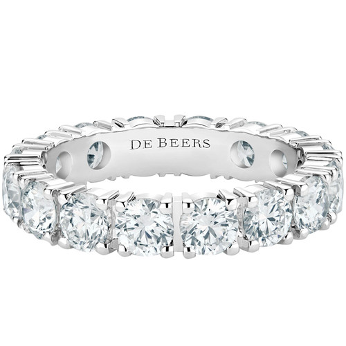 De Beers 戴比尔斯 DB Classic Eternity 全圈镶钻铂金戒指 钻戒
