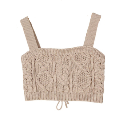 叠穿绑带针织BM风背心