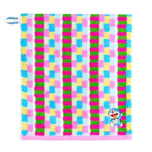 夕才儿美术馆 哆啦A梦正版 纯棉高档毛巾家用面巾 柔软吸水带挂绳