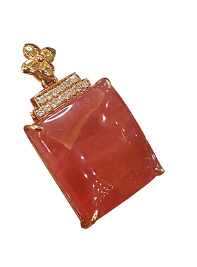 【挚爱】08年留下的珍贵老料冰种红纹石吊坠汇总 18K金