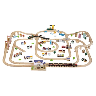 英国LE TOY VAN角色扮演儿童益智木制玩具皇家特快专线火车套组