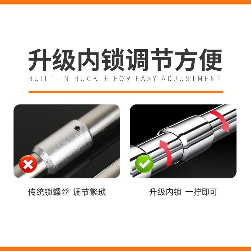 衣柜内挂衣杆不锈钢伸缩杆晾衣杆衣橱衣通架子法兰座固定横杆配件