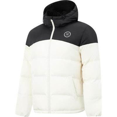 李宁防泼水连帽男短羽绒服运动服