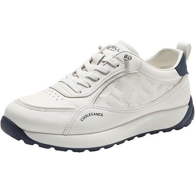 百丽男士印花小白鞋厚底增高