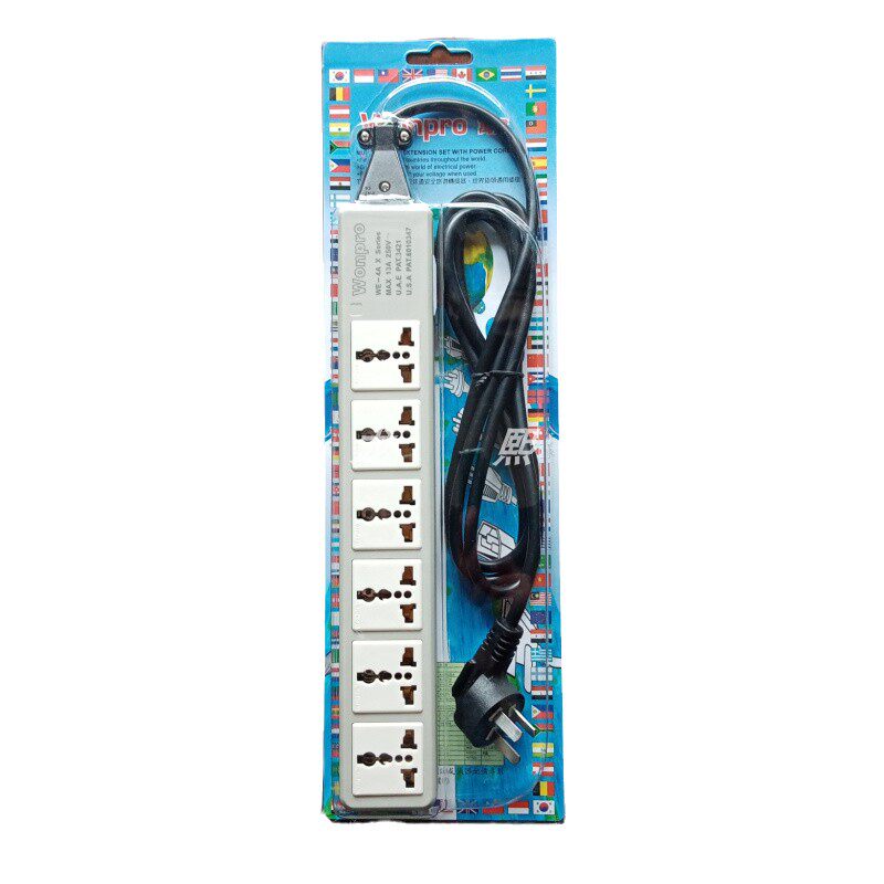 稳不落家用DIY多孔排插过载保护
