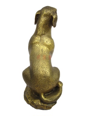 生肖狗小狗纯铜质吉祥物小摆件