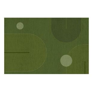 绿色法式中古风入户门地垫耐脏免洗pvc换鞋区门口地毯室内进门垫