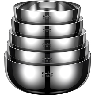 和面盆加深316不锈钢盆子家用厨房打蛋盆洗菜盆加厚圆盆发揉面盆