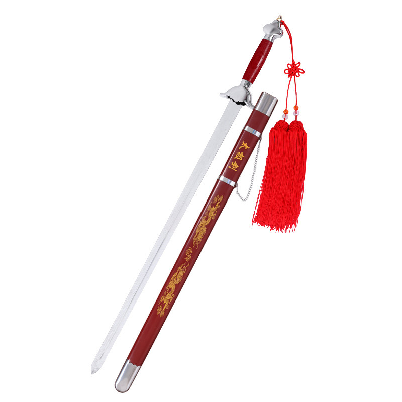 武术训练太极表演软响剑汉服古装拍照古典舞蹈转剑剑花比赛未开刃