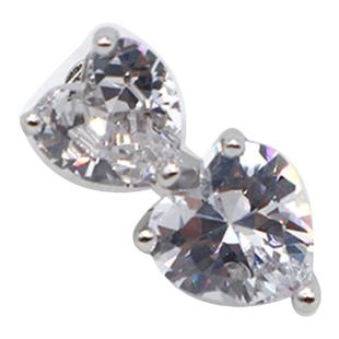 倒扣双心肚脐钉通体925纯银材质肚钉爱心肚脐环百搭迷人辣妹夏季