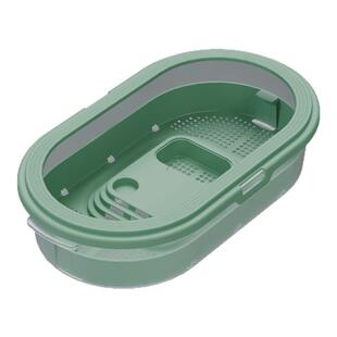 乌龟缸防逃逸带晒台家用造景生态小别墅龟缸养龟专用塑料巴西龟盆