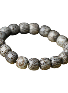 飘糖花和田玉老型珠手链