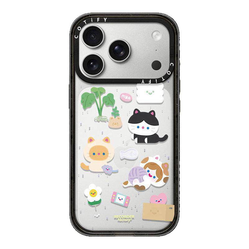 CASETiFiY花盆线条猫咪苹果17pro适用iPhone16promax磁吸手机壳15网红14可爱13明星同款12卡通华强北平替少女