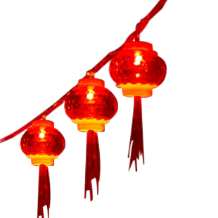 过年气氛灯笼灯串发光led装饰灯带新年场景布置家用阳台场景布置