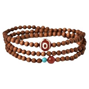 老山檀手串女和田玉南红朱砂绿松石散珠子青金石天珠手链檀木手串