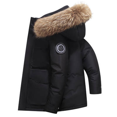 高档90鹅绒羽绒服貉子毛领鹅绒服