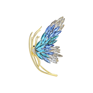 轻奢高级感蓝色蝴蝶胸针女羊绒大衣毛衣别针精致奢华气质大气配饰