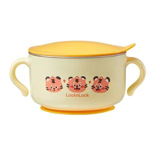 乐扣乐扣宝宝辅食碗婴儿吸盘碗防摔不锈钢吃饭碗儿童碗勺餐具套装