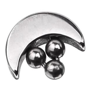 Shinma F-136钛合金 月亮耳钉耳骨钉唇钉阳极氧化可爱复古穿刺