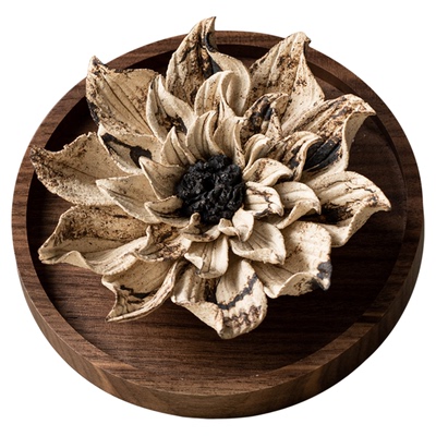 创意手捏陶瓷花线香香插摆件