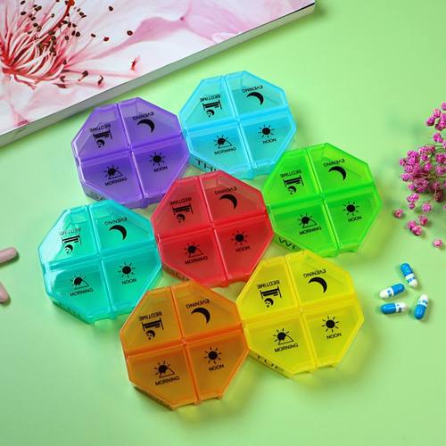 独立药盒便携一周七天药盒分装格收纳盒密封28大容量药丸分格三层