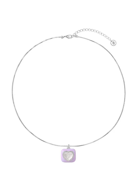 department千金粉桃黑奶油项链