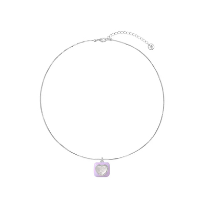 department千金粉桃黑奶油项链