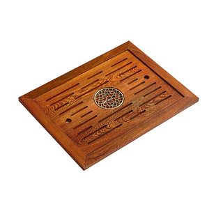 鸡翅木茶盘托盘茶台茶桌配件大全茶托盘茶几漏水面板茶台中间盖板