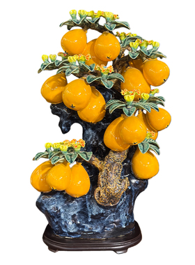 石湾公仔陶瓷枇杷摆件家居装饰客厅玄关中式摆设乔迁开业长辈送礼