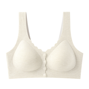 都市丽人前扣妈妈内衣女聚拢舒适中老年无钢圈收副乳新款背心文胸